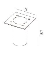 Norlys Rena Nedgravningsspot - Firkantet