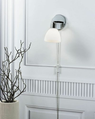 Nordlux Ray Væglampe - Opal/Krom