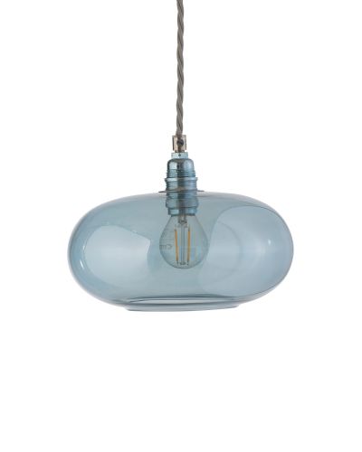 Ebb & Flow Horizon Pendel - Ø21 - Topaz Blue/Sølv