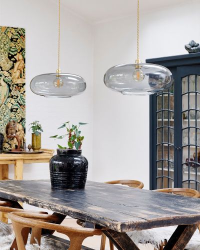 Ebb & Flow Horizon Pendel - Ø29 - Klar/Sølv