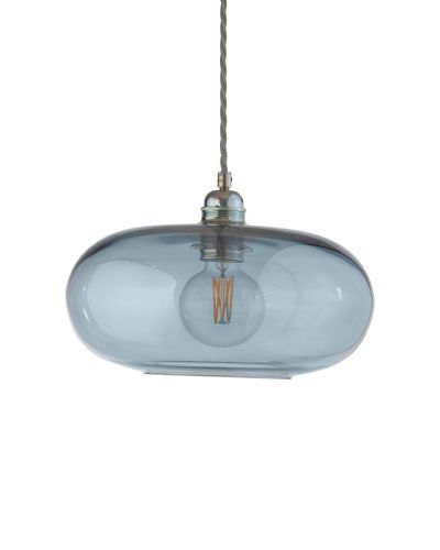 Ebb & Flow Horizon Pendel - Ø29 - Topaz Blue/Sølv