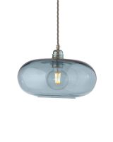 Ebb & Flow Horizon Pendel - Ø29 - Topaz Blue/Sølv