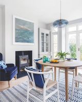 Ebb & Flow Horizon Pendel - Ø36 - Deep Blue/Sølv