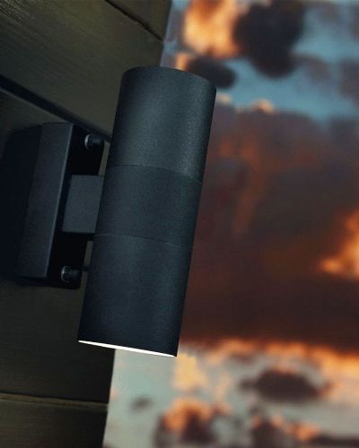 Nordlux Tin Up/Down Væglampe - Sort - Udendørs