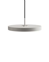 Asteria Mini Pendel - Mist/Lys grå m. stål cover