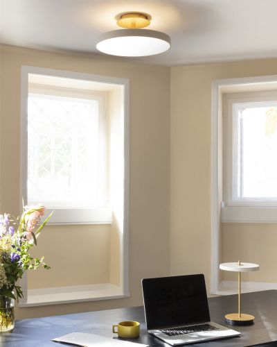 Asteria Up Medium Loftlampe - Pearl/Hvid