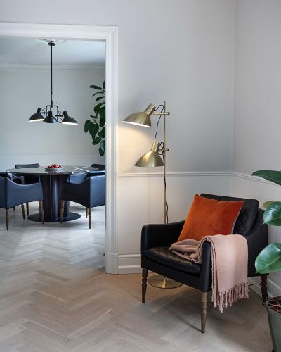 Halo Design Metropole Gulvlampe 2-arme - Messing