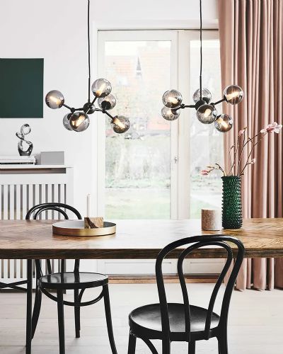 Halo Design Atom Pendel Ø45 Røg/Sort