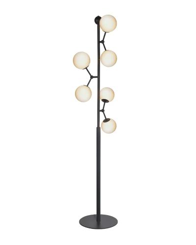 Halo Design Atom Gulvlampe Opal/Sort