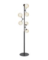 Halo Design Atom Gulvlampe Opal/Sort