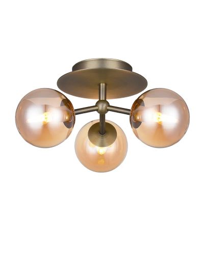 Halo Design Atom Trio Loftlampe Rav/Messing