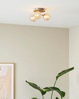 Halo Design Atom Trio Loftlampe Rav/Messing