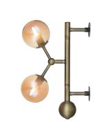 Halo Design Atom Væglampe Rav/Messing