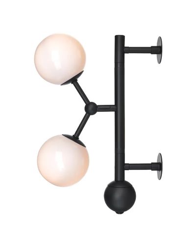 Halo Design Atom Væglampe Opal/Sort