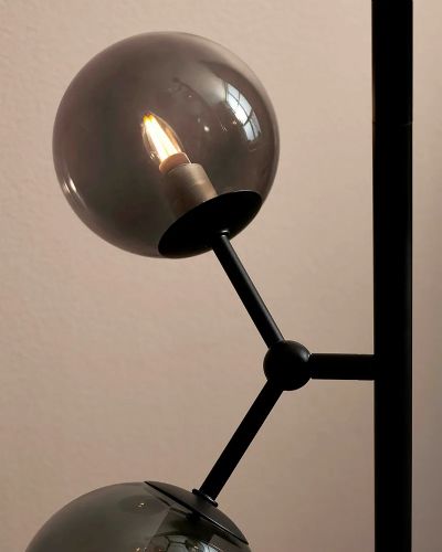 Halo Design Atom Væglampe Røg/Sort