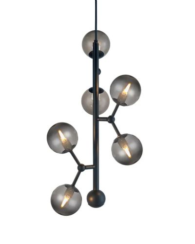 Halo Design Atom Vertical Pendel Røg/Sort