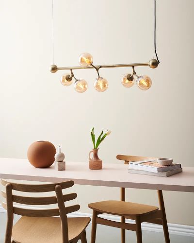 Halo Design Atom Mini Langbordspendel Rav/Messing