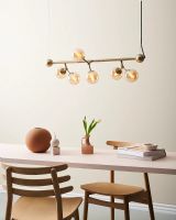 Halo Design Atom Mini Langbordspendel Rav/Messing