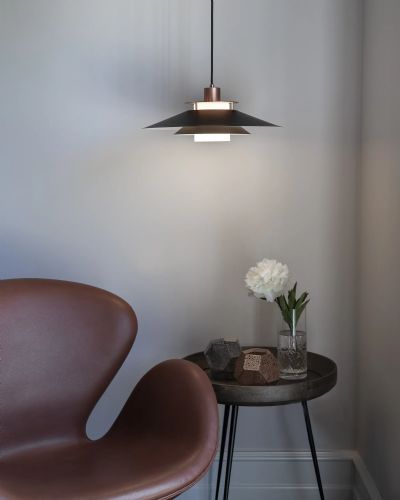 Halo Design Rivoli Pendel Ø40 Sort/Kobber