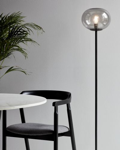 Nordlux Alton Gulvlampe - Røgfarvet/Sort