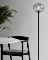 Nordlux Alton Gulvlampe - Røgfarvet/Sort