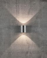 Nordlux Canto 2 Up/Down Væglampe - Rustfrit Stål