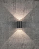 Nordlux Canto 2 Up/Down Væglampe - Sort