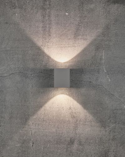 Nordlux Canto Kubi 2 Up/Down Væglampe - Grå