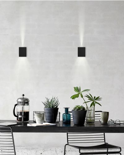 Nordlux Canto Kubi 2 Up/Down Væglampe - Sort