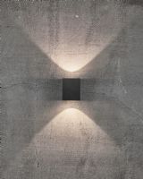 Nordlux Canto Kubi 2 Up/Down Væglampe - Sort