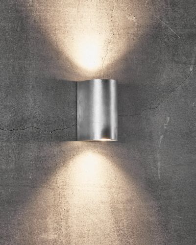 Nordlux Canto Maxi 2 Up/Down Væglampe - Galvaniseret Stål