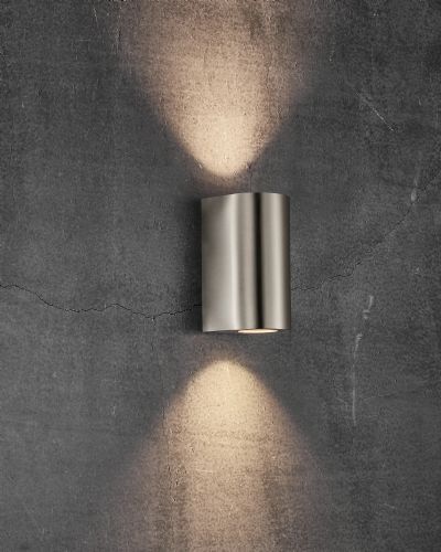 Nordlux Canto Maxi 2 Up/Down Væglampe - Rustfrit Stål