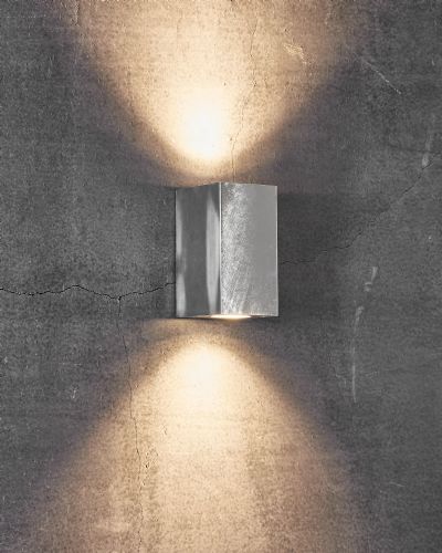 Nordlux Canto Maxi Kubi 2 Up Væglampe - Galvaniseret Stål