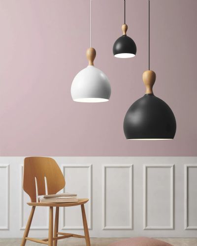 Halo Design Dueodde Pendel - Hvid/Metal - Ø30