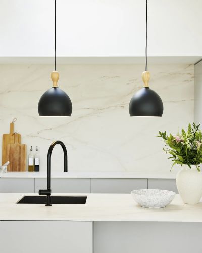 Halo Design Dueodde Pendel - Sort/Metal - Ø30