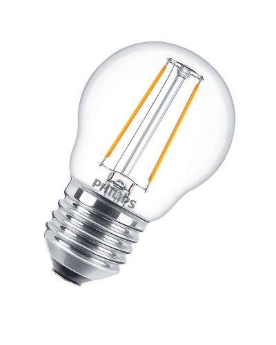 Philips Classic E27 LED 2W P45 klar filament