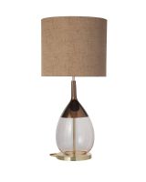 Ebb & Flow Marl Bronze Stofskærm m/ Lute bordlampe