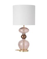 Ebb & Flow Marl Hvid Stofskærm m/ Futura bordlampe