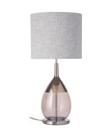 Ebb & Flow Marl Sølv Stofskærm m/ Lute bordlampe