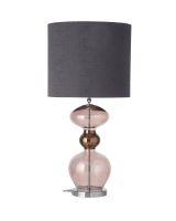 Ebb & Flow Marl Antracit Stofskærm m/ Futura bordlampe