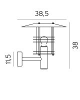 Norlys Stockholm Væglampe 286 - Mål