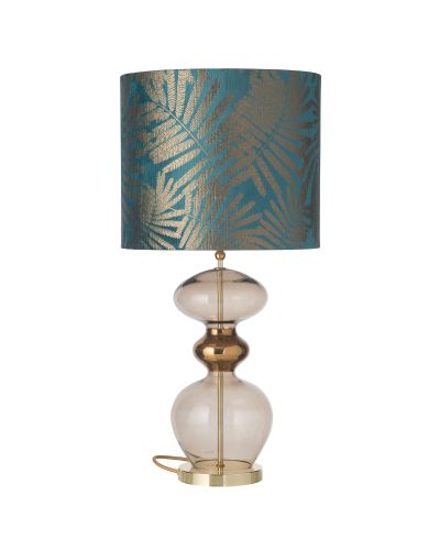 Ebb & Flow Fern Leaves Wild - Teal - Ø35 - Stofskærm