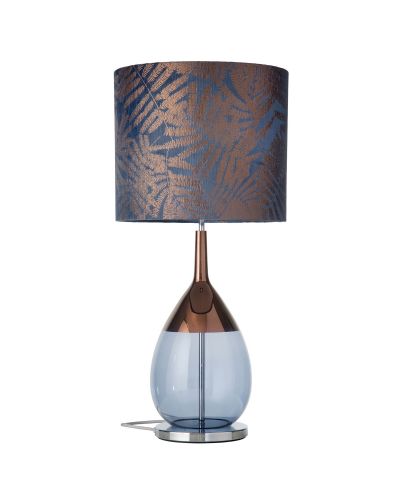 Ebb & Flow Fern Leaves Wild - Blå - Ø35 - Stofskærm