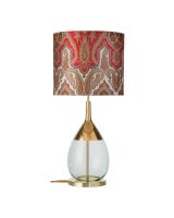 Ebb & Flow Lute Lampefod - Grøn/Guld m/ SH101030 lampeskærm