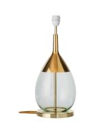 Ebb & Flow Lute Lampefod - Grøn/Guld - Guld base