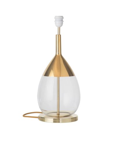 Ebb & Flow Lute Lampefod - Klar/Guld - Guld base