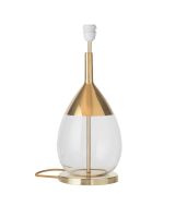 Ebb & Flow Lute Lampefod - Klar/Guld - Guld base