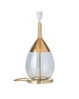 Ebb & Flow Lute Lampefod - Blå/Guld - Guld base