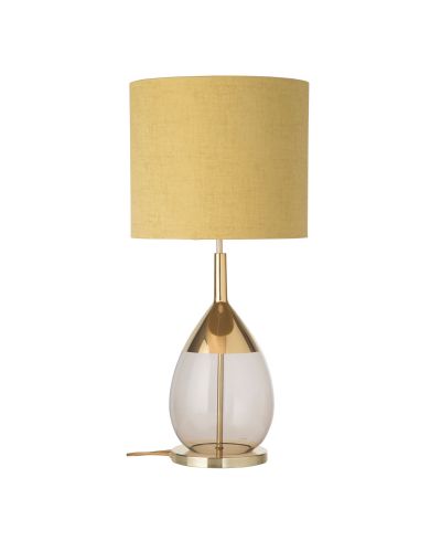 Ebb & Flow Lute Lampefod - Kastanie/Guld - Guld base