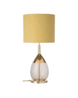 Ebb & Flow Lute Lampefod - Kastanie/Guld m/ SH101012 lampeskærm